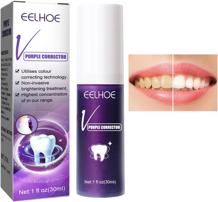 purple whithening tooth paste